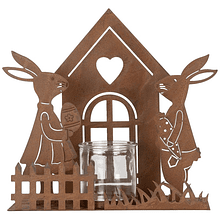 Suporte Velas Coelhos em Metal . Clayre & Eef 6Y5786