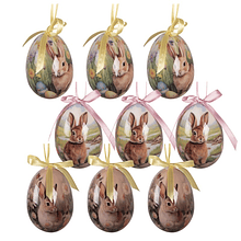 9 Ovos decorativos c/ Coelhinhos . Clayre & Eef 66454