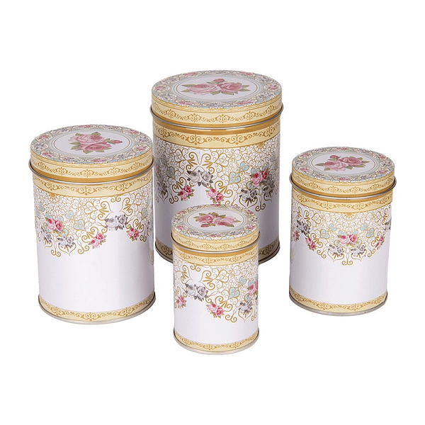 Conjunto 4 Caixas Metal "Vintage" Clayre & Eef 6BL0140