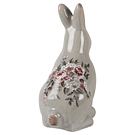 Coelho em Cerâmica c/ Flores Clayre & Eef 6CE1968M