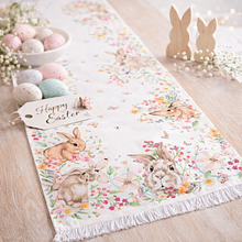 Runner c/ Coelhos e Franjas . Branco