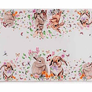 Runner c/ Coelhos e Franjas . Branco