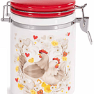 Pote Hermético de Cerâmica p/ Alimentos c/ Galinhas