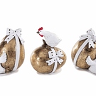 Ovo Dourado c/ galinha . 3 Modelos