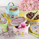 Caixa/Cesto Metal Oval c/ Alça . Páscoa