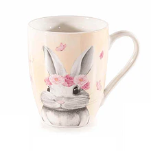 Caneca Porcelana 300ml c/ Coelho