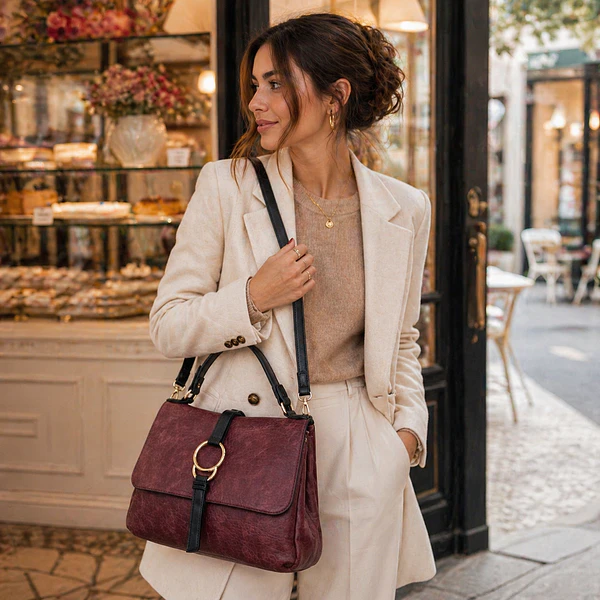 Mala Tiracolo Bordeaux