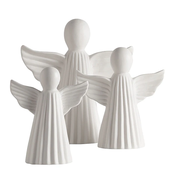 Anjo Decorativo em Cerâmica Mathilde M . Médio . 18,5 cm