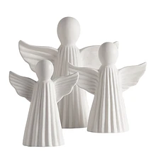 Anjo Decorativo em Cerâmica Mathilde M . Médio . 18,5 cm