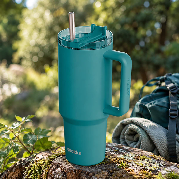 Caneca Térmica 1200ml Stream Verde Meia-Noite . Quokka