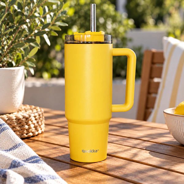 Caneca Térmica 1200ml Stream Amarelo Açafrão . Quokka