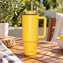 Caneca Térmica 1200ml Stream Amarelo Açafrão . Quokka