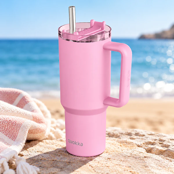 Caneca Térmica 1200ml Stream Rosa-flor . Quokka