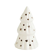 Árvore de Natal Decorativa Cerâmica c/ LEDs . Pequena 12 cm