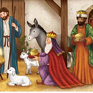 Lata Musical Carrossel Nativity . Silver Crane