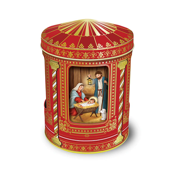 Lata Musical Carrossel Nativity . Silver Crane