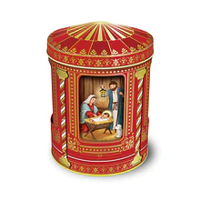 Lata Musical Carrossel Nativity . Silver Crane