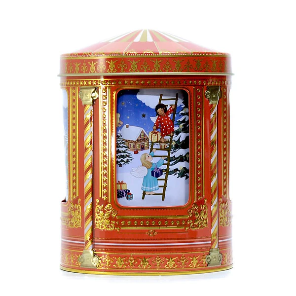 Lata Musical Carrossel Angel & Gnomes . Silver Crane