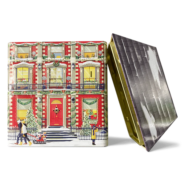 Lata Casinha de Natal com Luzes e Música . Silver Crane