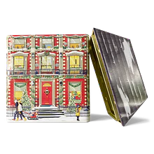Lata Casinha de Natal com Luzes e Música . Silver Crane