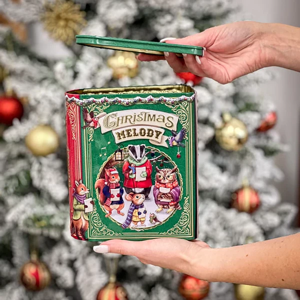 Lata Livro de Natal Ratinhos . Silver Crane