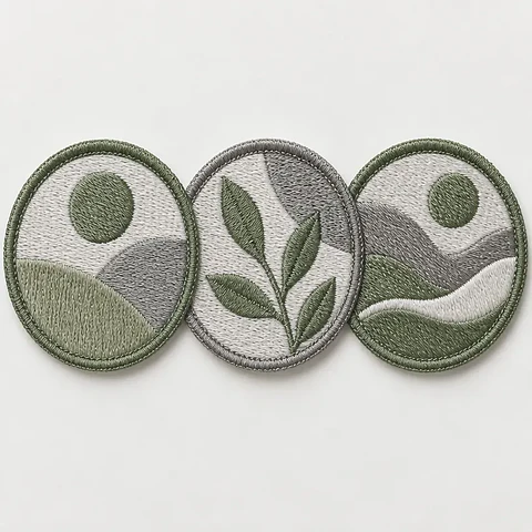 Patch bordado de algodão — conjunto de 3