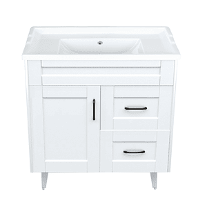 Kit Mueble Deluxe 80SK + Vanitorio F-80 Blanco Derecho / 80x80x47cm