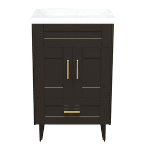 Kit Mueble Deluxe B50SK + Vanitorio F-50 Café / 50x40x80cm