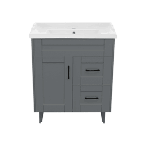 Kit Mueble Deluxe 70SK + Vanitorio F-70 Blanco Gris / 70x47x80cm