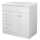 Kit Mueble B80PHI-B + Vanitorio F-80 Blanco Izquierdo / 80x80x47cm 3