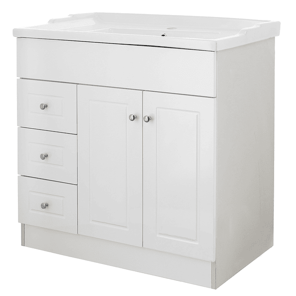 Kit Mueble B80PHI-B + Vanitorio F-80 Blanco Izquierdo / 80x80x47cm 3