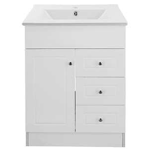 Kit Mueble B70-PHNB + Vanitorio Plano-70 Blanco Derecho / 70x47x80cm