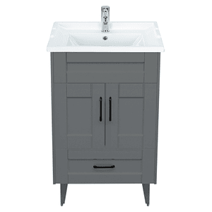 Kit Mueble Deluxe B50SK + Vanitorio F-50 Gris / 50x40x80cm