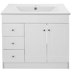 Kit Mueble B120PHI-B + Vanitorio Plano-120 Blanco Izquierdo 120x80x47cm