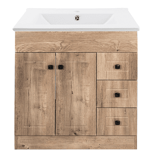Kit Mueble b80ph-wood + Vanitorio Plano-80 / 80x80x47cm