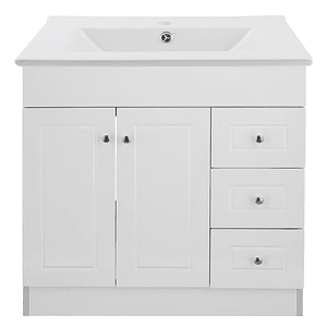 Kit Mueble B80PHD-B + Vanitorio P-80 Blanco Derecho / 80x80x47cm