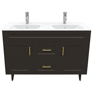 Kit Mueble Deluxe D120SK + Vanitorio P-120D Café Doble / 120x80x47cm