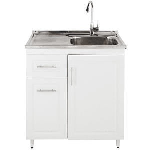 Kit Mueble + Lavaplatos Blanco Izquierdo / 80x90x50cm