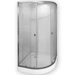 Shower Door Joyetk Corner Curvo Blanco 90 x 90 cm