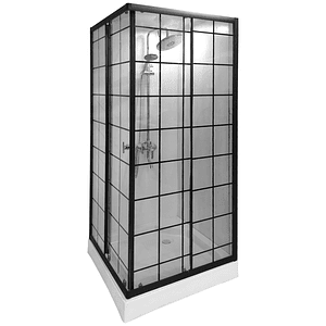 Shower Door Joytek Elegant Cuadrado Negro 80 x 80 cm