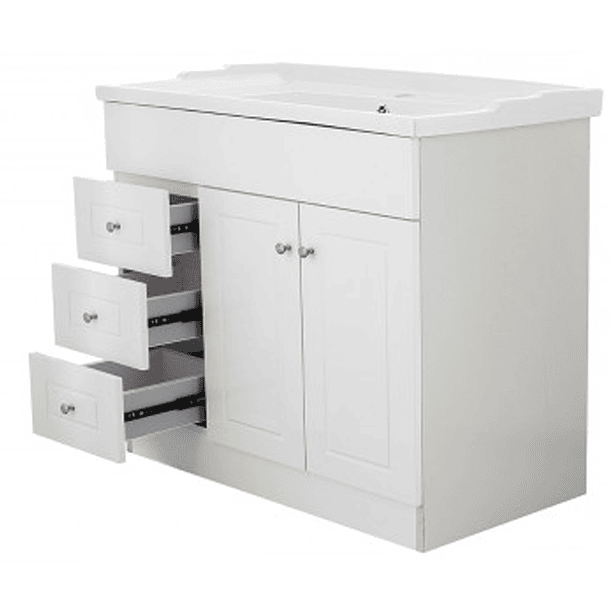 Kit Mueble B120PHI-B + Vanitorio F-120 Blanco Izquierdo 120x80x47cm 3