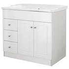 Kit Mueble B120PHI-B + Vanitorio F-120 Blanco Izquierdo 120x80x47cm 4