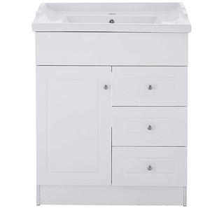 Kit Mueble B70-PHNB + Vanitorio F-70 Blanco Derecho / 70x47x80cm