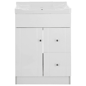 Kit Mueble B-PA-60A + Vanitorio 856-60A Blanco / 60x80x40cm