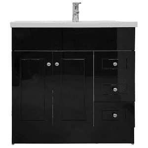 Kit Mueble Vanitorio Iris 80 cm Negro
