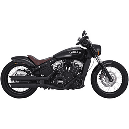 BLACK Round Twin Slash Slip-On Mufflers INDIAN SCOUT todos los años