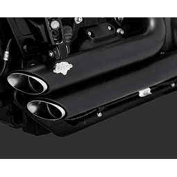 Short Shots Staggered Matte Black Exhaust System 18-21