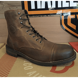 BOTA CAÑA ALTA CUERO MOTOQUERA TOBILLERA ANTIDESLIZANTE TALLA 43