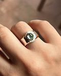 Anillo Hexagonal Turmalina