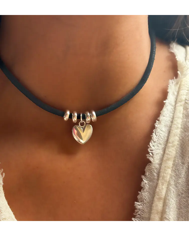 Choker Corazón Negro